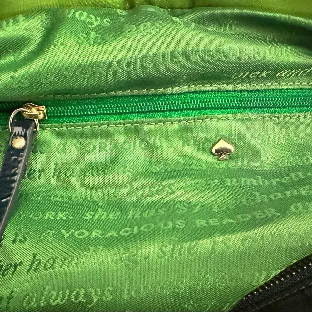 Kate Spade Vintage Cambridge Green and Blue Striped Hobo Bag Women - Picture 6 of 7